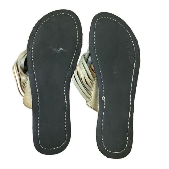 Bed Stu Gray Taupe Braided Leather Sandals Thong Flip Flop Size 9 - Picture 2 of 5